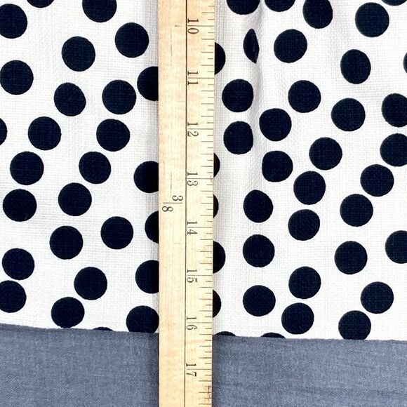 J. Crew Mini Skirt Womens 2 Cream Black Polka Dots High-Waisted Rockabilly Retro - Picture 10 of 12